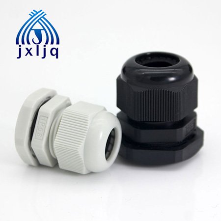 IP68 nylon cable gland used on a CCTV camera junction box