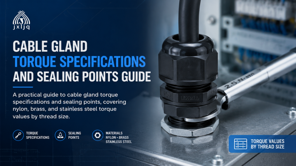 Cable gland torque specifications and sealing points guide cover