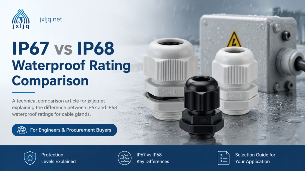 IP67 vs IP68 waterproof cable gland rating comparison cover